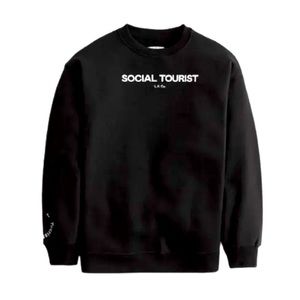 Black Social Tourist Crewneck Sweatshirt